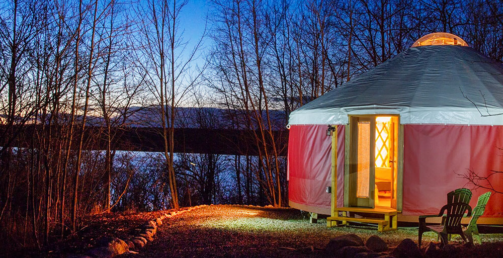Stockton Harbor Yurts in Stockton Springs, Maine