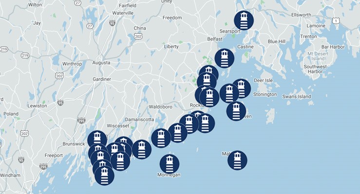interactive lighthouse map
