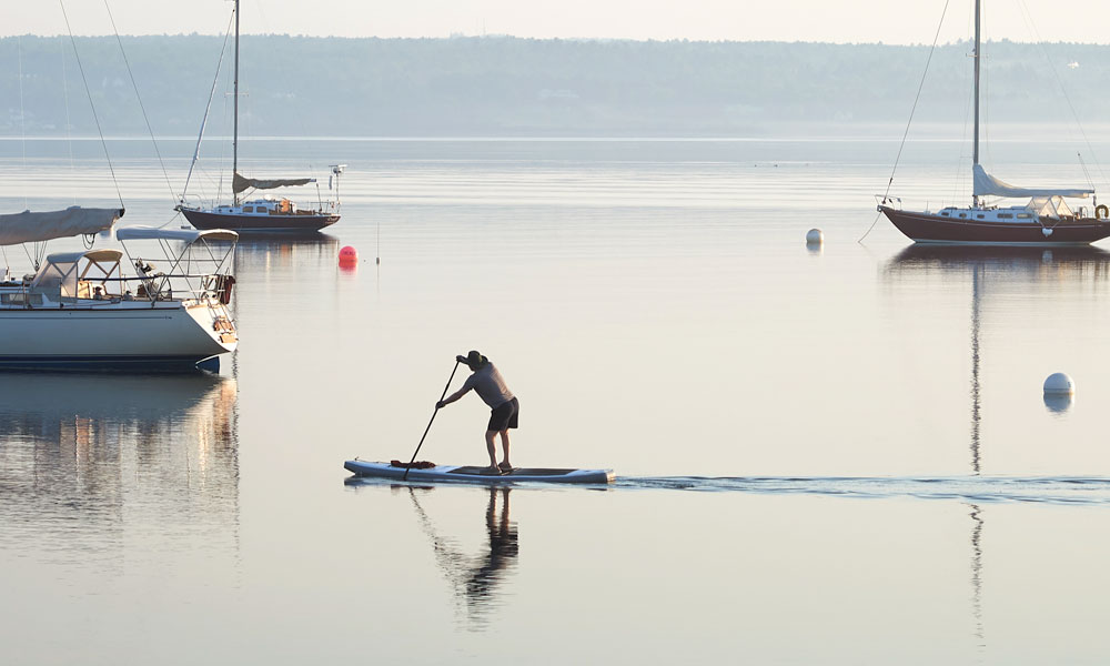 Standup paddleboarding in MidCoast Maine