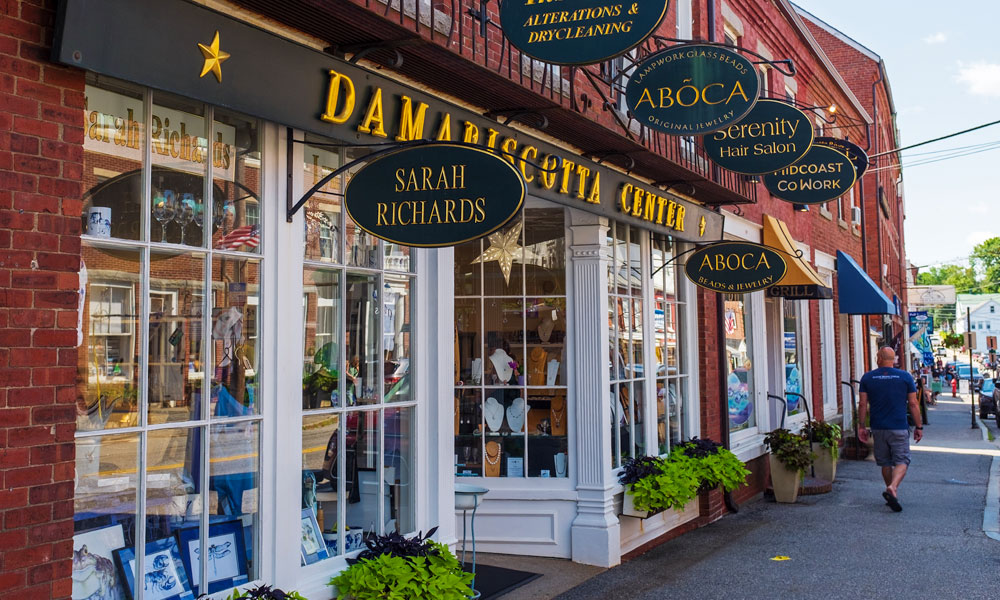 Stores on Main Street, Damariscotta, Maine