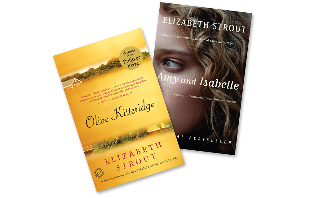 Book covers of "Olive Kitteridge" and "Amy and Isabelle" by Elizabeth Strout
